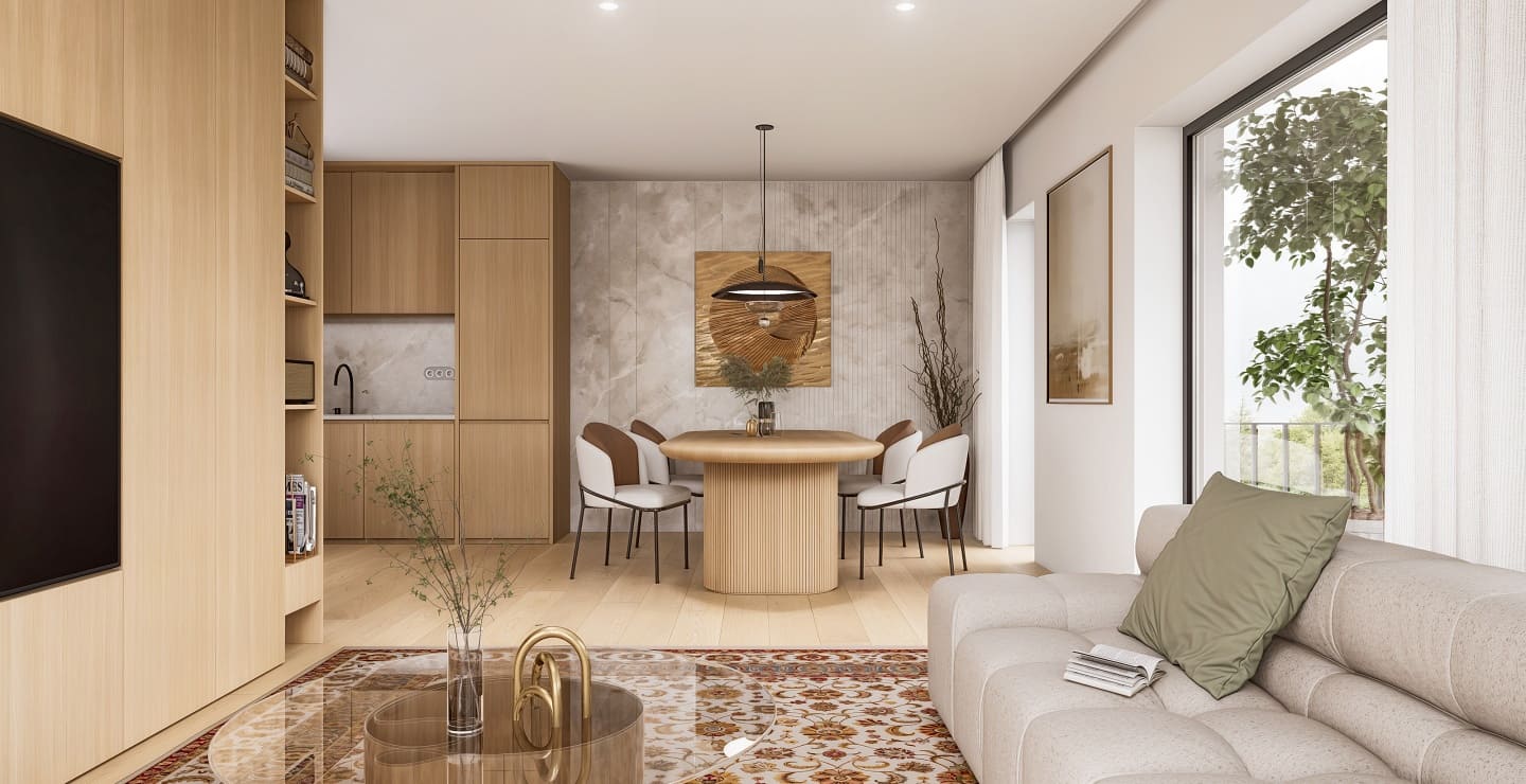 Interiér bytu, vizualizace